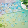 100Pcs 4 Styles Baking Paint Transparent Glass Bead Caps DGLA-TA0001-51-5