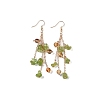 Golden Plated Brass Dangle Earrings EJEW-K275-01G-04-1