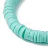 Polymer Clay Heishi Surfer Stretch Bracelet with Acrylic Beaded BJEW-JB09916-02-5