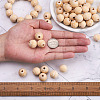 100Pcs 10 Style Unfinished Natural Wood European Beads WOOD-TA0001-55-16