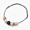 Adjustable Bib Necklaces NJEW-JN02580-M-2
