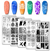 Stainless Steel DIY Nail Art Templates MRMJ-WH0098-001-1