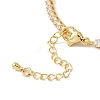 Enamel Evil Eye Link Bracelet with Clear Cubic Zirconia Tennis Chains for Women KK-E033-19G-5