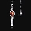 Natural Red Jasper Hexagonal Pointed Dowsing Pendulums PW-WG0B402-12-1