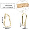 Brass Earring Hooks KK-FH0001-29-2