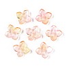 Baking Paint Transparent Glass Bead Caps DGLA-N014-04A-1