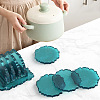 DIY Irregular Flat Round Cup Mat Silicone Molds SIMO-PW0001-118-4