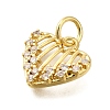 Brass Rhinestone Pendants KK-V002-03G-2
