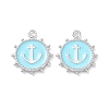Eco-Friendly Stainless Steel Enamel Pendants STAS-C031-02P-03-1