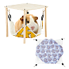 Wooden Hamster Climbing Frames with Pet Hanging Bed AJEW-FG0003-67-1