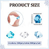 800Pcs 4 Colors Plastic Ice Block AJEW-PH0007-41-2