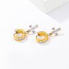 Fashion Cross Stainless Steel Hoop Earrings IH3729-2