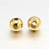 Real 18K Gold Plated Brass Round Spacer Beads KK-L147-197-5mm-NR-2