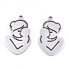 Mother's Day 201 Stainless Steel Pendants X-STAS-S081-036-2