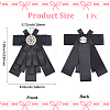 Bowknot Tie Polyester Rhinestone Brooches JEWB-WH20006-12-2