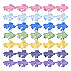 42Pcs 7 Colors Transparent Acrylic Pendants MACR-TA0001-57-3
