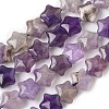 Natural Amethyst Star Beads Strands G-Z080-A04-2
