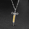 Stylish Stainless Steel Syringe Shaped Pendant Necklaces for Women's Daily Wear PP8422-5