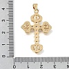 Brass Micro Pave Clear Cubic Zirconia Pendants CU-CBA9883-05J-G-3