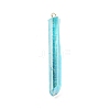 Electroplated Natural Quartz Pendants G-P315-B01-11G-1