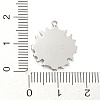 304 Stainless Steel Pendant Cabochon Settings STAS-P333-04P-3