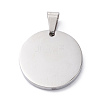 304 Stainless Steel Pendants STAS-Z027-03C-P-3