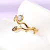 304 Stainless Steel Cuff Open Rings for Women GG-CBA7994-03G-06-2