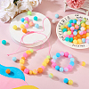  72Pcs 12 Colors Luminous Round Food Grade Silicone Beads SIL-TA0001-37-17