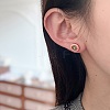Brass Enamel Stud Earrings for Women WGB35AF-02-2