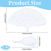 Plastic & Feather Fan Display Decoration AJEW-CY0002-58-2