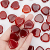 ARRICRAFT 30Pcs Dyed & Heated Natural Agate Heart Palm Stone G-AR0005-19-4