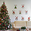 8 Sheets 8 Styles Christmas PVC Waterproof Wall Stickers DIY-WH0345-043-6