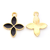 Light Gold Plated Alloy Enamel Pendants ENAM-R136-15D-2