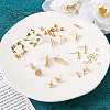  Jewelry 16Pcs 8 Style Brass Stud Earring Findings DIY-PJ0001-36-13