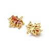 SHEGRACE Brass Cubic Zirconia Charms XGRQ3P967-614G-2
