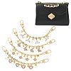 4Pcs 4 Styles Alloy Rhinestone with Acrylic Pearl Bead Charm Cable Chain Bag Decorative Chains HJEW-FS00060-03-1