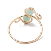 Round Natural Gemstone Finger Ring RJEW-TA00130-5