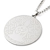 Non-Tarnish 304 Stainlessa Steel Curb Chain Pendant Necklaces LS-NJEW-H034-04P-1