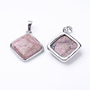 Natural Rhodonite Pendants G-E420-09P-1