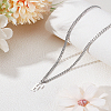 1Pc 304 Stainless Steel Letter Pendant Necklaces NJEW-LP0001-33F-P-3