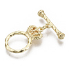 Brass Toggle Clasps KK-S354-218-NF-1