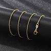 1.5mm Rack Plating Brass Ball Chain Necklaces for Women Men MAK-L044-62G-2