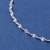 925 Sterling Silver Link Chain Bracelets for Women BJEW-E101-01S-03-3