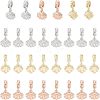 SUPERFINDINGS 30Pcs 3 Colors Rack Plating Alloy European Dangle Charms MPDL-FH0001-04-1