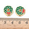 Christmas Brass Enamel Beads KK-I474-G13-3