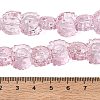 Electroplate Baking Paint Transparent Glass Beads Strands GL-CBA17FF-02G-4