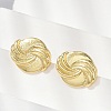 Brass Stud Earrings EJEW-H154-08B-G-3