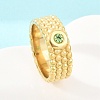 304 Stainless Steel Cubic Zirconia Finger Rings LS-RJEW-F203-03G-03-1