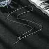 1mm Rack Plating Brass Column Link Chain Adjustable Slider Necklaces for Women Men MAK-L044-53P-3