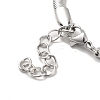 Rack Plating Brass Herringbone Chains Bracelet for Men Women BJEW-M227-01P-3